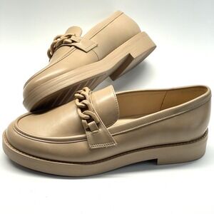 Marc Fisher Babbea Womens Chunky Sole Slip On Chain Platform Shoes Loafers 8.5 M